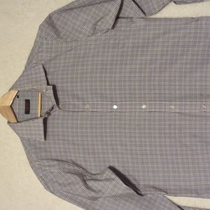 TAKUMI sz XX Large Shirt Long Sleeve French Contrast Cuff Japan Blue Red